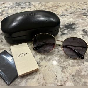 COACH Round Sunglasses with Gradient Lenses